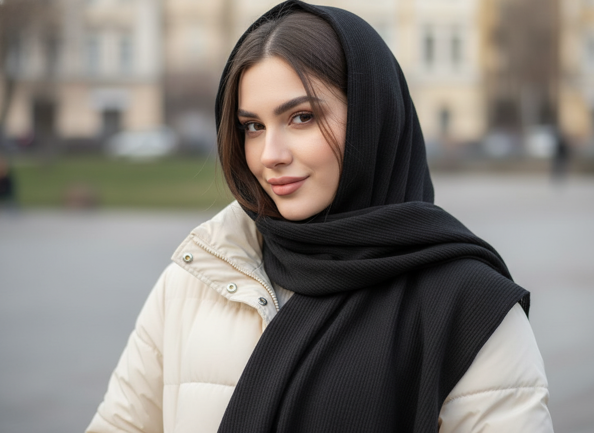 شال برشکا مشکی